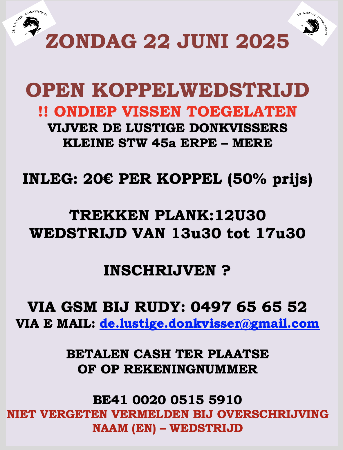 Zondag 22 Juni 2025 OPEN KOPPEL DONKVISSERS 