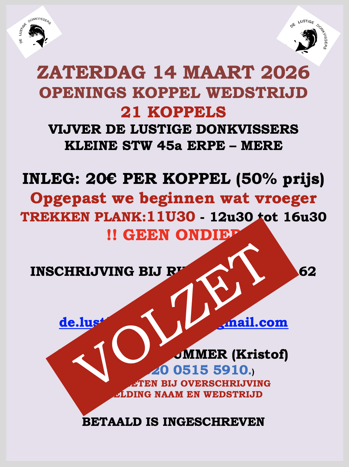 14 Maart - 2026 Openingskoppel